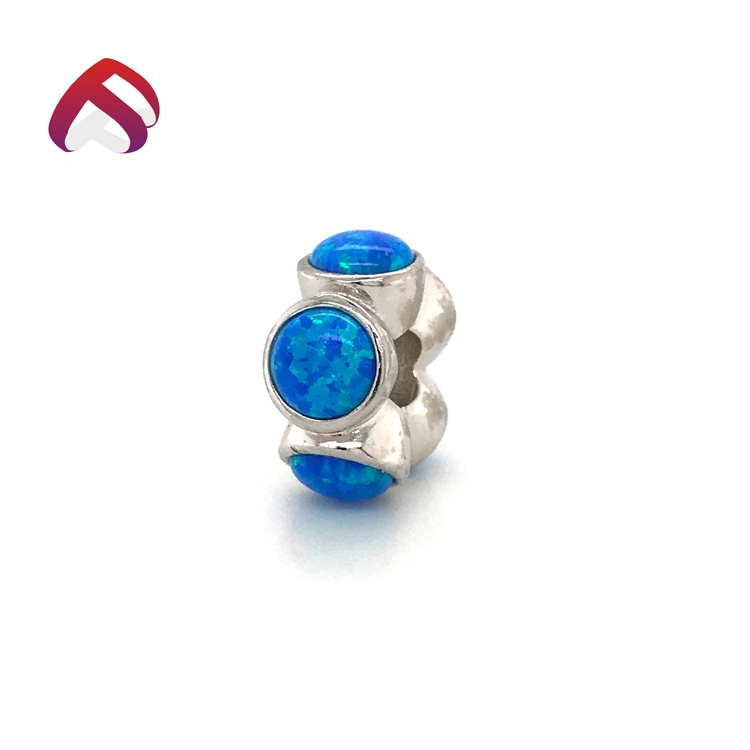 New Style Fashion Accessories 925 Silver Opal Jewelry Beads Women Accessories with Blue Opal (PJ85447)