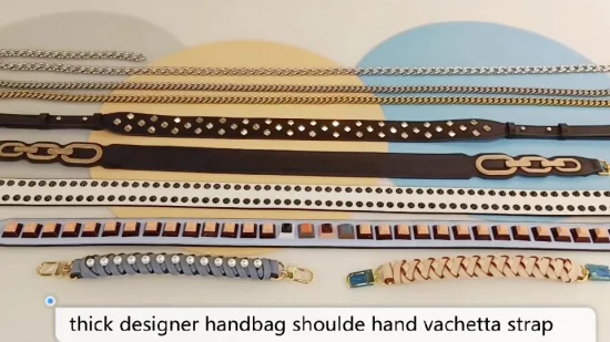 Lst119 Thick Designer Handbag Shoulder Hand Vachetta Strap Bag Charm for Braided Leather Purse Handle