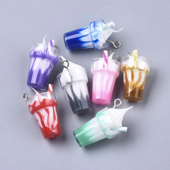 Glass Bottle Fruit Key Ring Creative Design Acrylic Plastic Hot Sale Promotion Gift Souvenir Wholesale Leather Hip Hop Keychain Charm