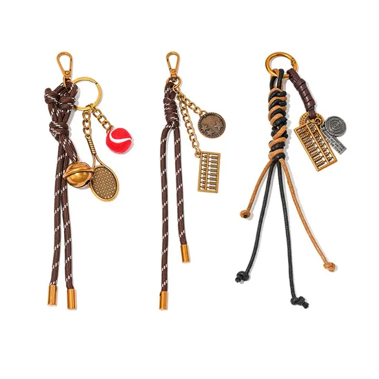 Wholesale Twelve Constellation Series Pendant Bag Charm Scorpion Virgo Leather Chain