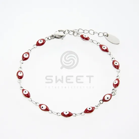 Hot Selling Wholesale Red Evil Eye Beaded Bracelets for Women 