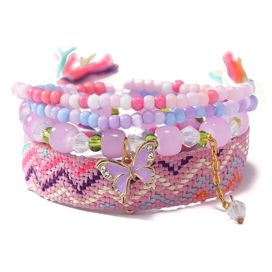 Popular Design Fresh Colored Rice Beads Bohemian Style Accessories Beaded Jewelry Bracelet 
