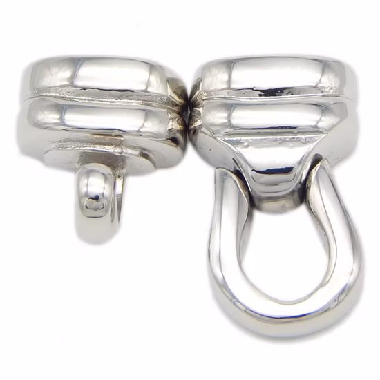 Stainless Steel Hook Clasps Connectors Charms for Leather Cord Bracelet DIY Jewelry Making Accessories