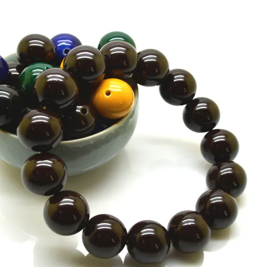 Black Tourmaline Beaded Bracelets for Men (CFTMB006) 