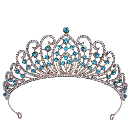 Rhinestone Royal Crystal Tiaras Crowns Fashion Bridal Princess Hair Accessories 