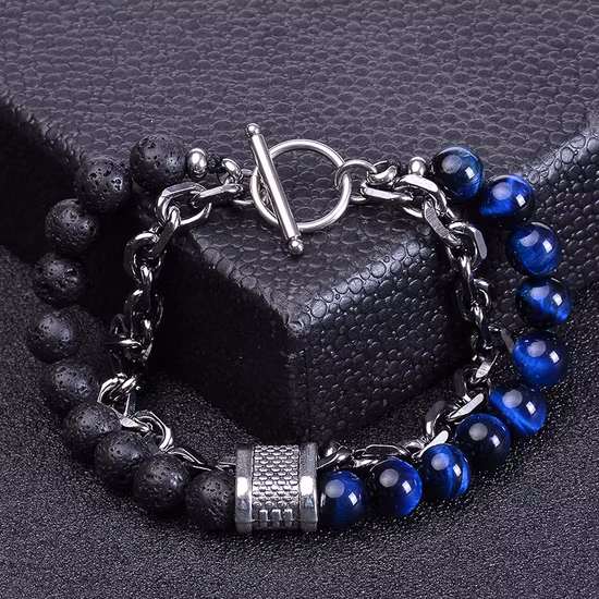 Semi Precious Stone Fashion 4mm 6mm Beaded Bracelets
