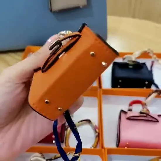 Ea119 Kelly Small Accessory Designers Pendant Wholesale Inspired Bulk Purse Shaped Luxury for Handbag Designer Hand Handbag Leather Bag Charm 