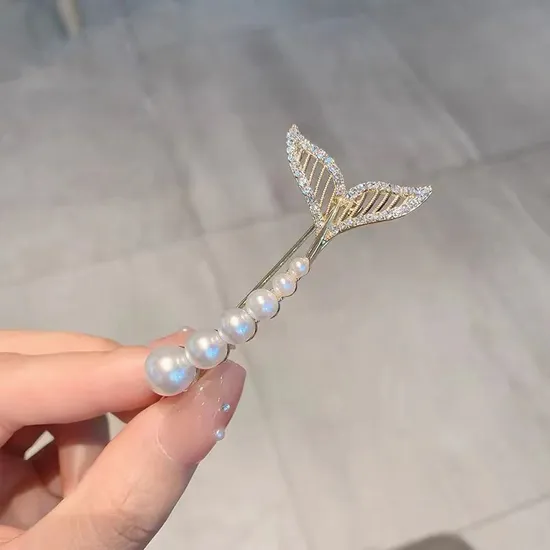 Crystal Rhinestone Leaves Duck Bill Clips Hair Pins Fashion Hair Accessories 