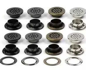 Custom Metal Grommets Round Snap Button Bold Rim Garment Brass Prong Metal Mesh Eyelet 