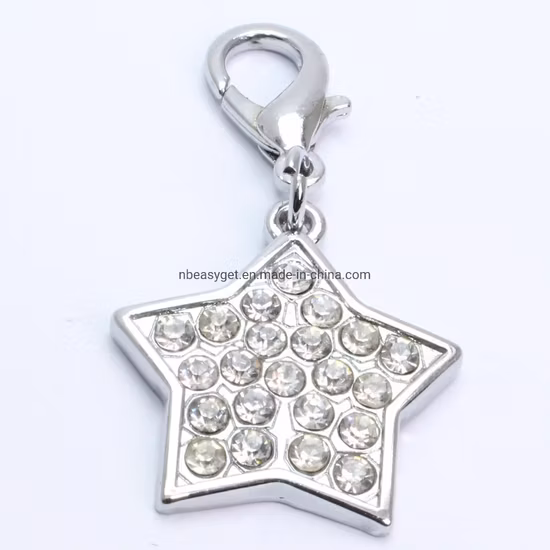 Pet Bling Tag Cute Shape Charm Pendant Dog Jewelry Rhinestone Accessories Esg16530