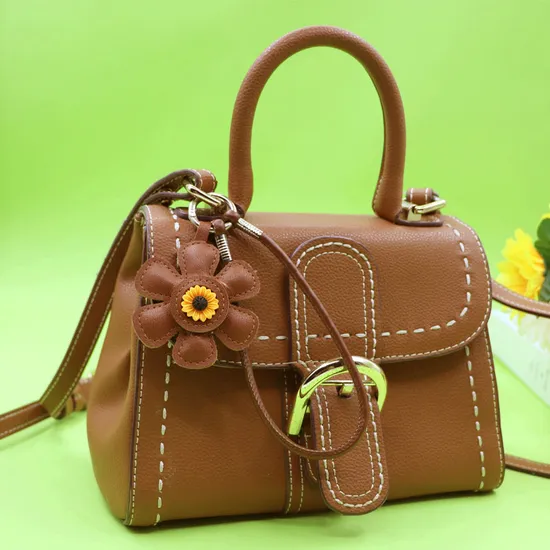 Tassel Sunflower Car Leather Braid Rope Keychain Fashion Cute Bag Charm 