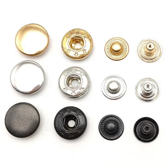 Factory Direct Sales Nickel Free Custom Made Logo Metal Press Snap Button Round Fastener for Jeans 