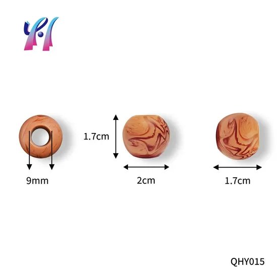 Wholesale Wood Texture Beads for Swimwear Accessories