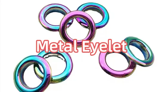 Custom Size Logo Metal Garment Rainbow Grommet Coloured Eyelet 