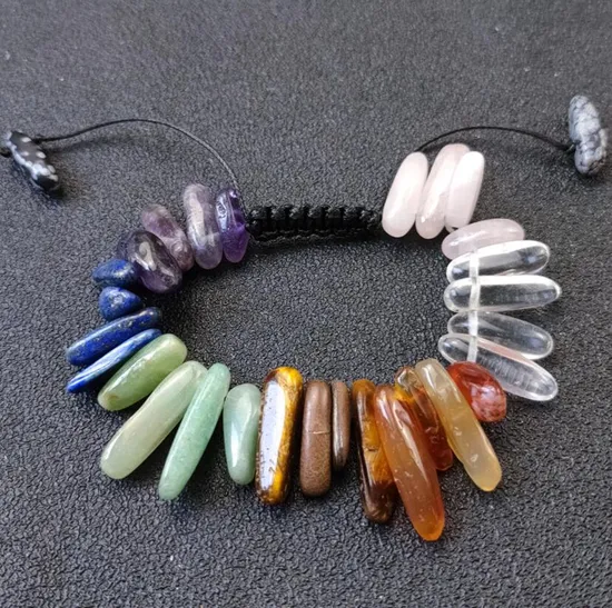 7 Chakra Healing Yoga Reiki Prayer Bead Stones Balance Beaded Warp Bracelet Braided Bangle Adjustable Jewelry for Women 