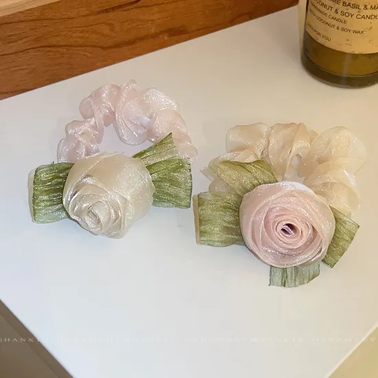 Large Scrunchie Fresh Ponytail Leather Band Head String Hair Accessories 