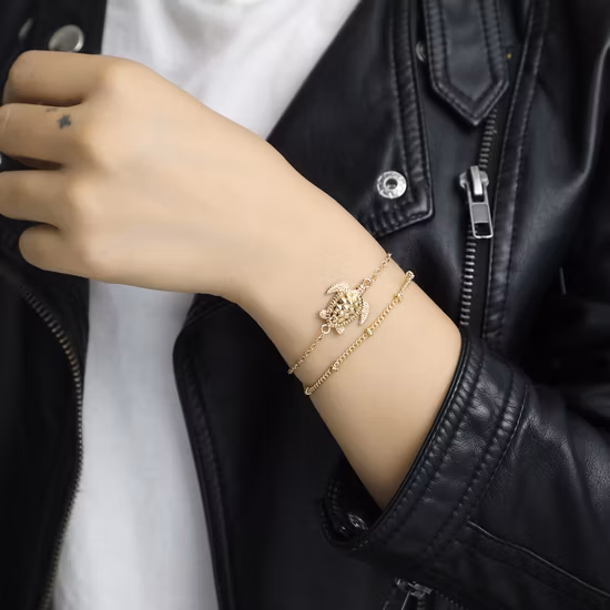 Fashion OEM Quality Batch Metal Beaded Copper Gold Plated Bracelet