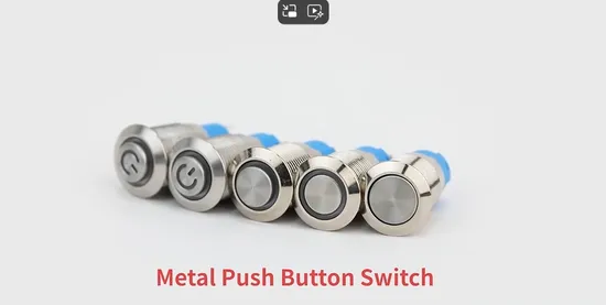 Customizable Waterproof Flat Head Metal Push Button Switch 