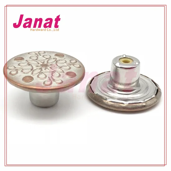 Brass Button with Brass Tin Color for Pants 